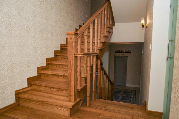 Traditional stairs, handrail, and balusters