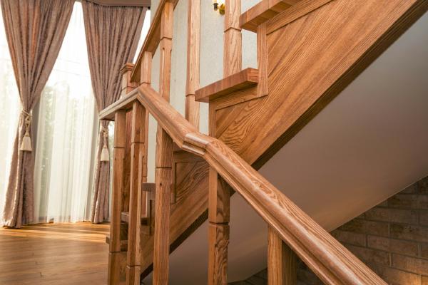Traditional stairs, handrail, and balusters