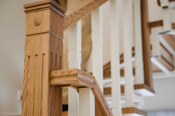 Traditional stairs, handrail, and balusters